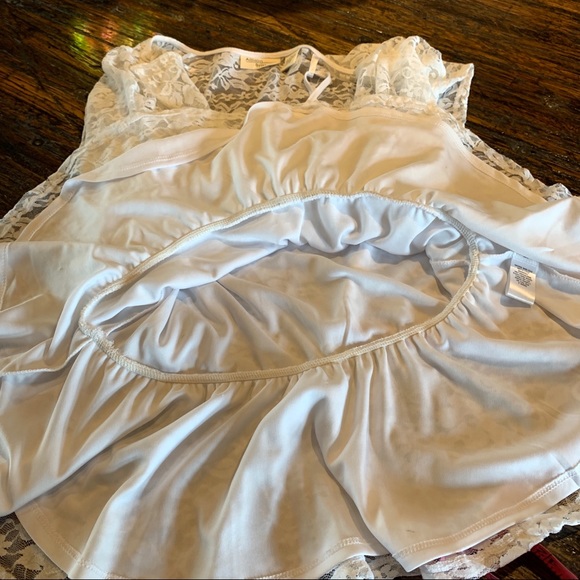 Dressy Party White Lace Wrap Top Feminine L Cute! - Picture 10 of 15